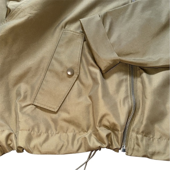 Steve Madden Olive Green Short Hooded Bomber Style Jacket New With Tags - Picture 7 of 9